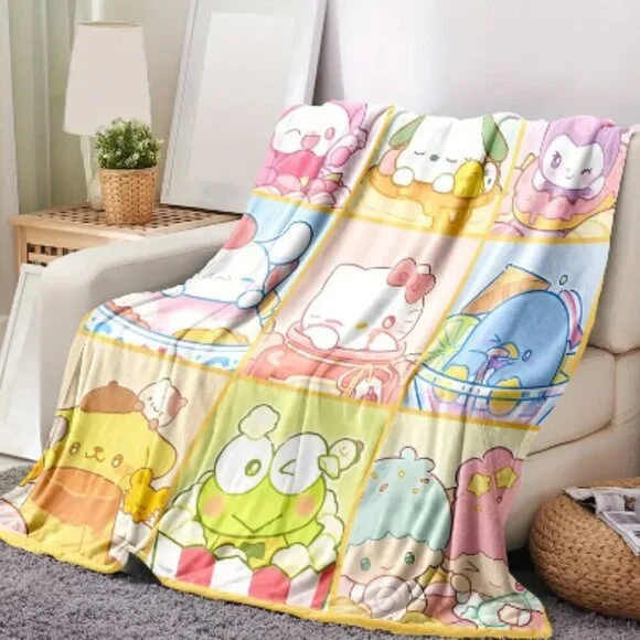 Glam Digital Print Flannel Throw Blanket 59x78in #BLK1 - Picture 3 of 4